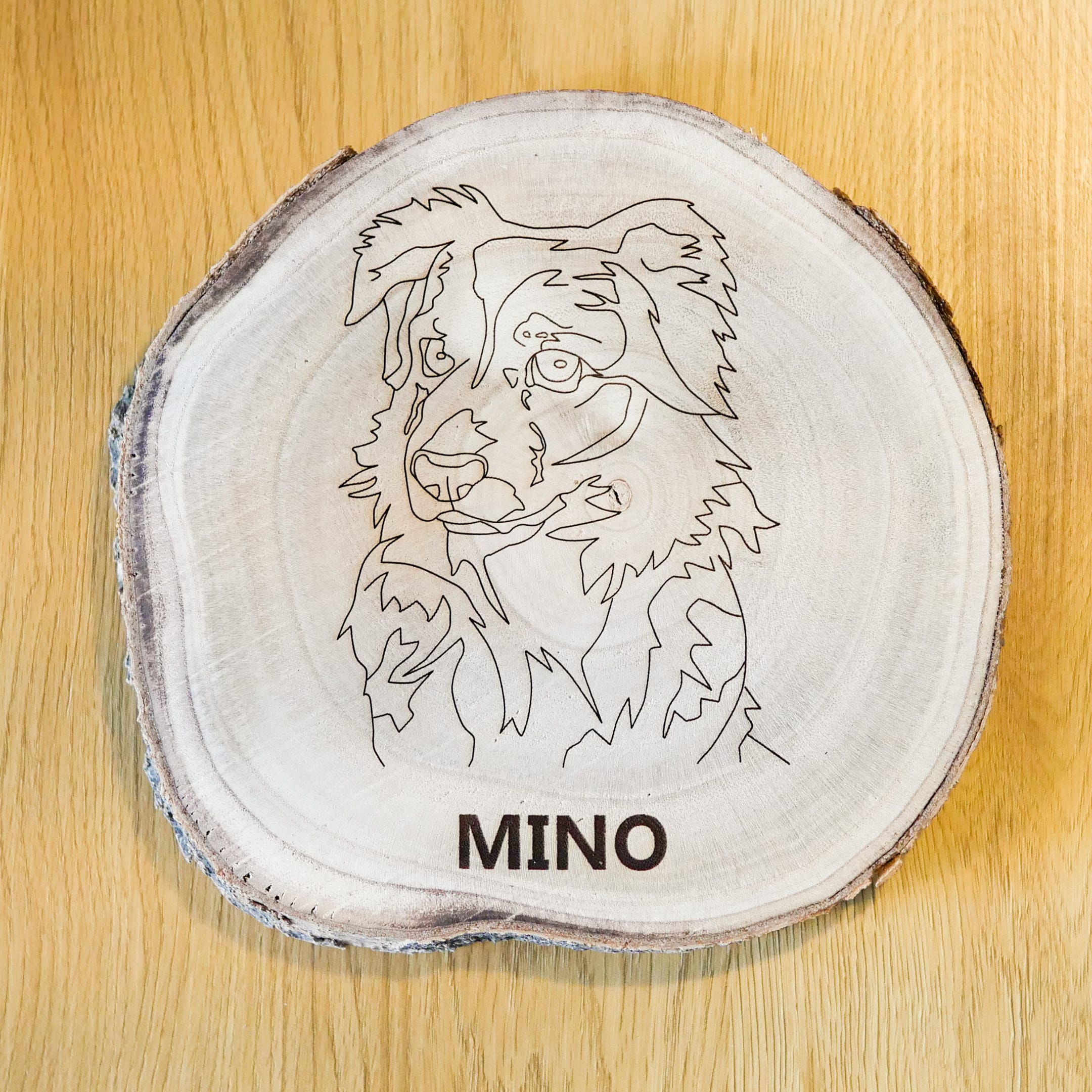 Houten Schijf - Lijntekening Huisdier - Afbeelding 4